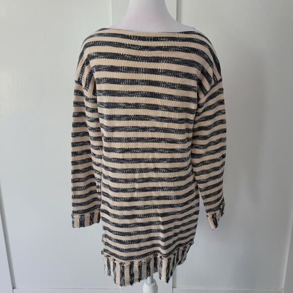 Soft Surroundings Size EST M Marina Stripe Pullover Sweater coastal chic beachy - Picture 4 of 9